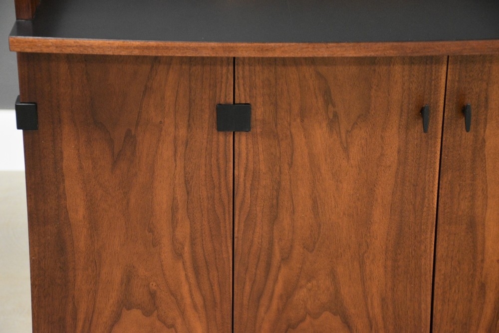Refinished Walnut Bar by Milo Baughman for Directional