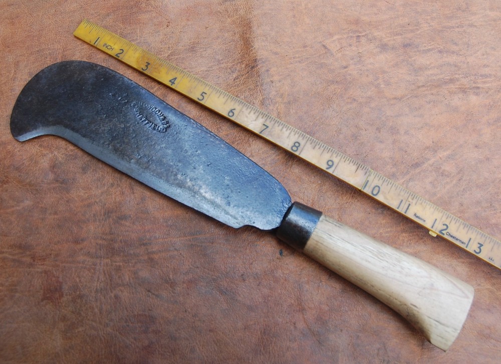 Vintage Bowdon & Co Small Billhook/Spar Hook, 7 inch edge, clean, sharp