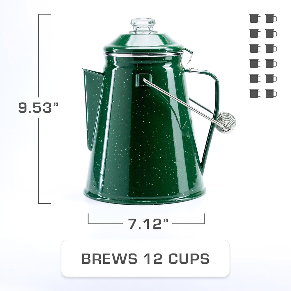Classic Percolator Coffee Pot — Camping Coffee Percolator, Campfire Coffee Pot –