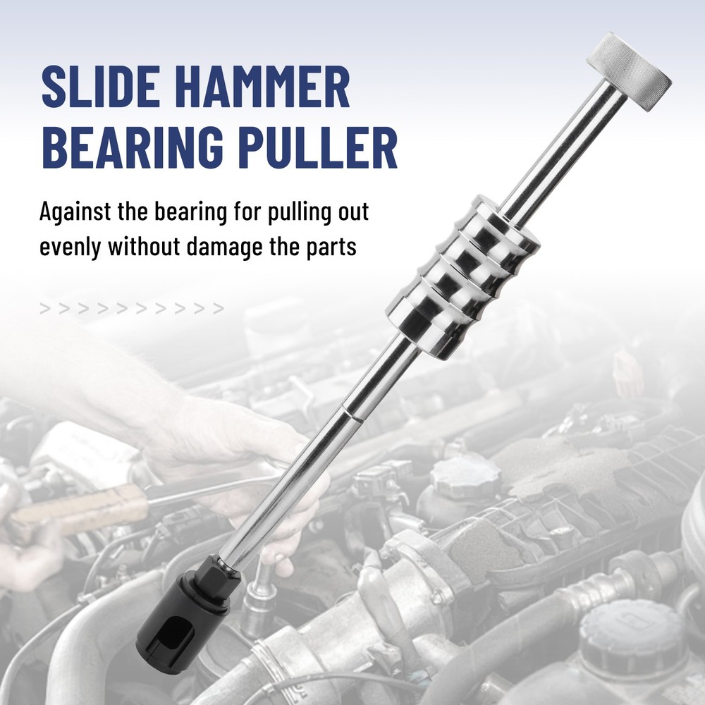 Universal Diesel Injector Puller Slide Hammer Extractor Tool w/ U-Joint Adapter