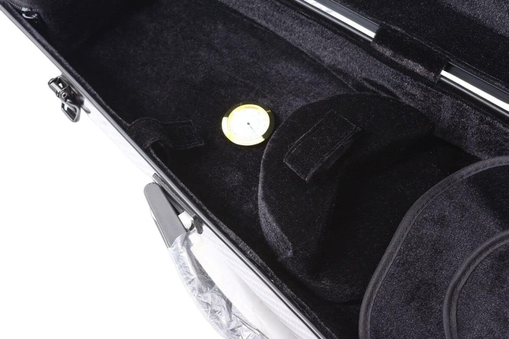 4/4 Violin Case hard shell Fiberglass Triangular Shape with Soft Thick Padding