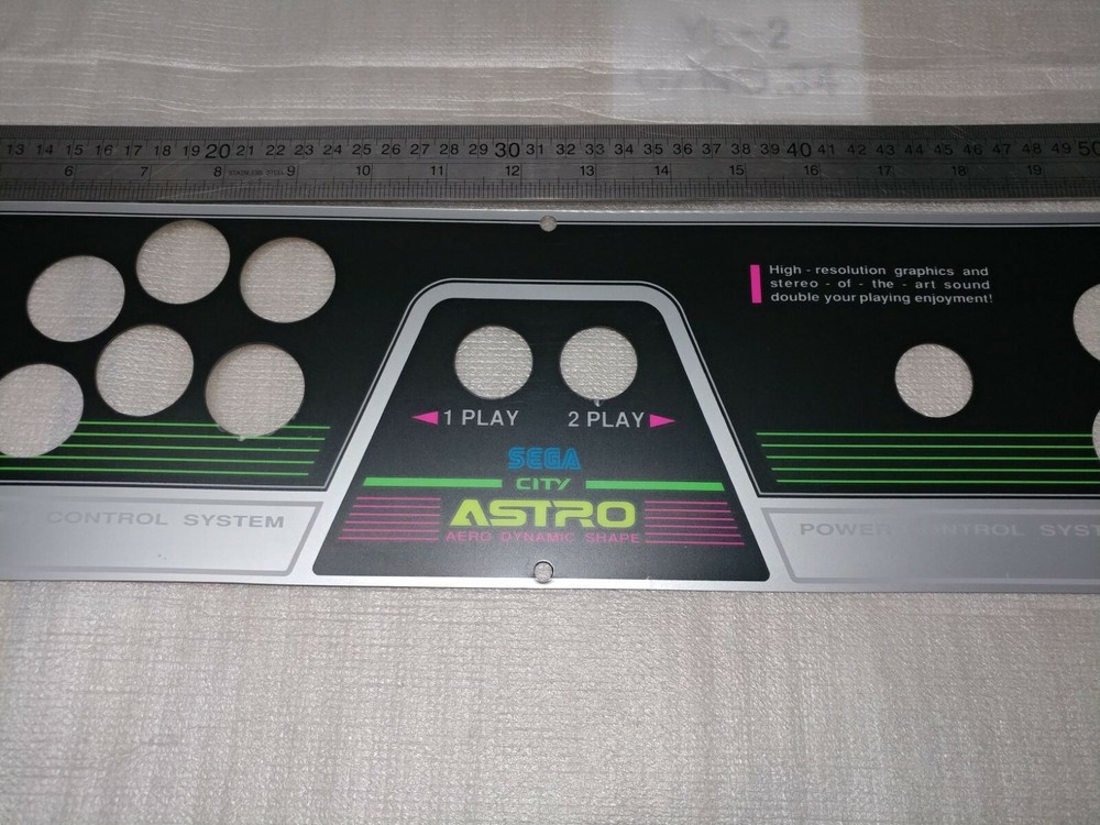 1x Sega control panel Sticker for Video Machine Arcade Parts