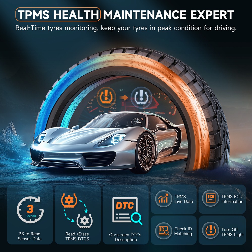 FOXWELL TPMS T2000 PRO TPMS Relearn TPMS Sensors Activate Reset Programming Tool