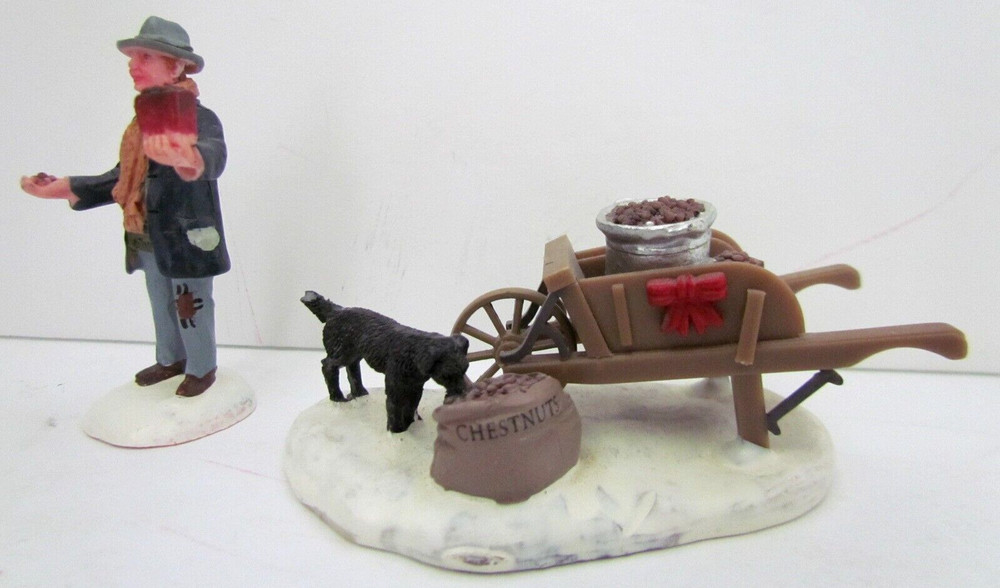 2007 LEMAX Roasted Chestnut Vendor, Set of 2