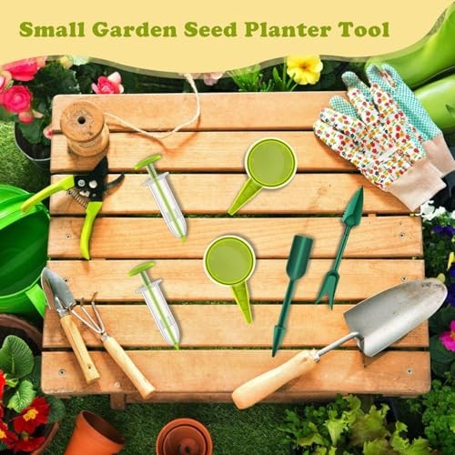 Mini Seed Spreader Set,6 PCS Small Garden Seed Planter Tool,Precise Sowing