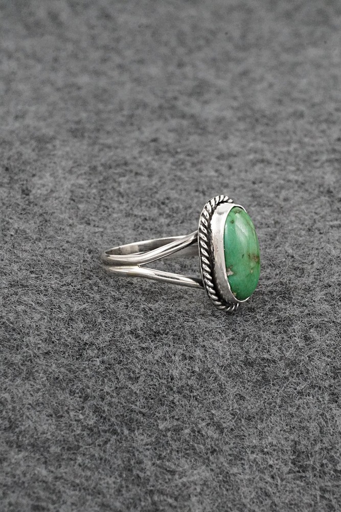 Turquoise & Sterling Silver Ring - Rosemary Saunders - Size 7