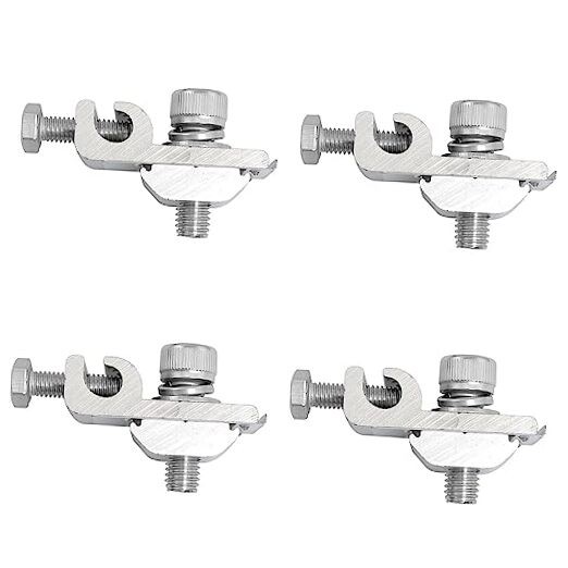 TAODAN Ground Lug Cable Clamp 4PCS Solar Panel Bolt-On Coupling Earthing