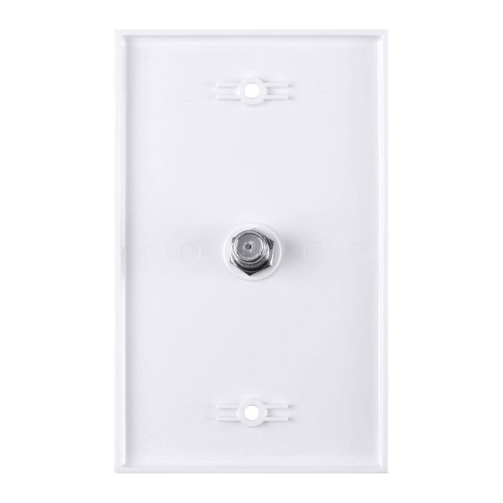 Construct Pro Wall Plate with Single F-81 Connector (White)