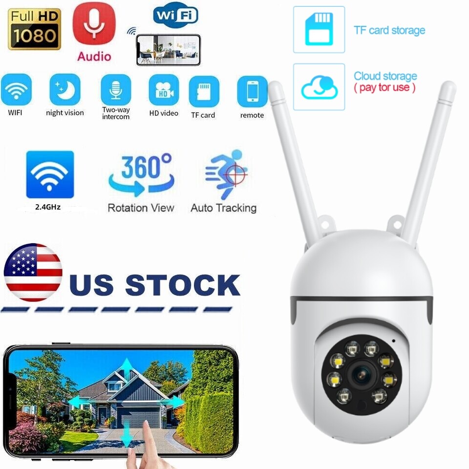 Wireless WiFi Security Camera System Smart Night Vision Cam 1080P