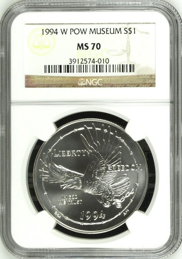1994-W POW Museum Silver Commemorative Dollar NGC MS-70