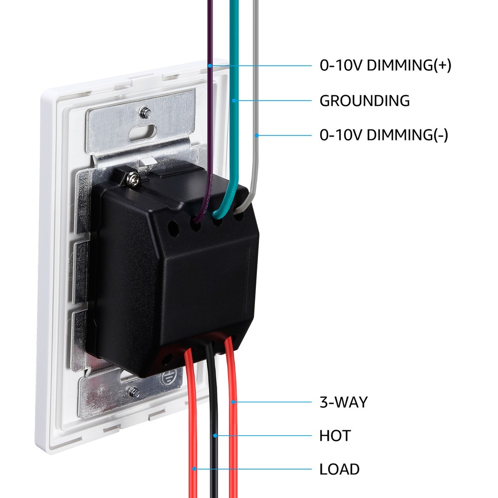 2-Pack Dimmer Switch for Led Lights, 0-10V Dimmable LED Panel Lights