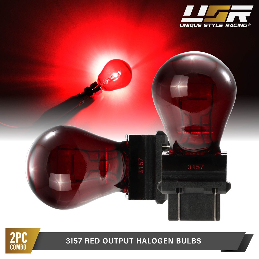 3157 / 3457 Dual Filament Natural Red Halogen Bulbs Pair