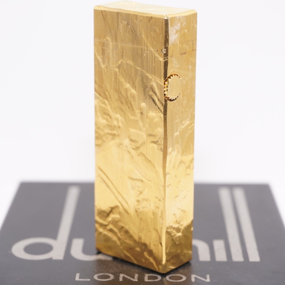 Dunhill Lighter Gold plate Silk Moire Pattern_Ultrasonically cleaned
