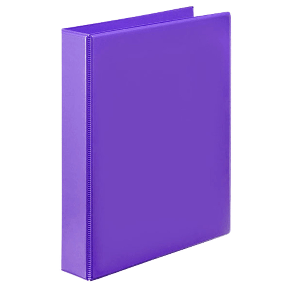 NEW Marbig Clear View Insert Ring Binder Folder 2D 25mm A4 Purple 20 Pack