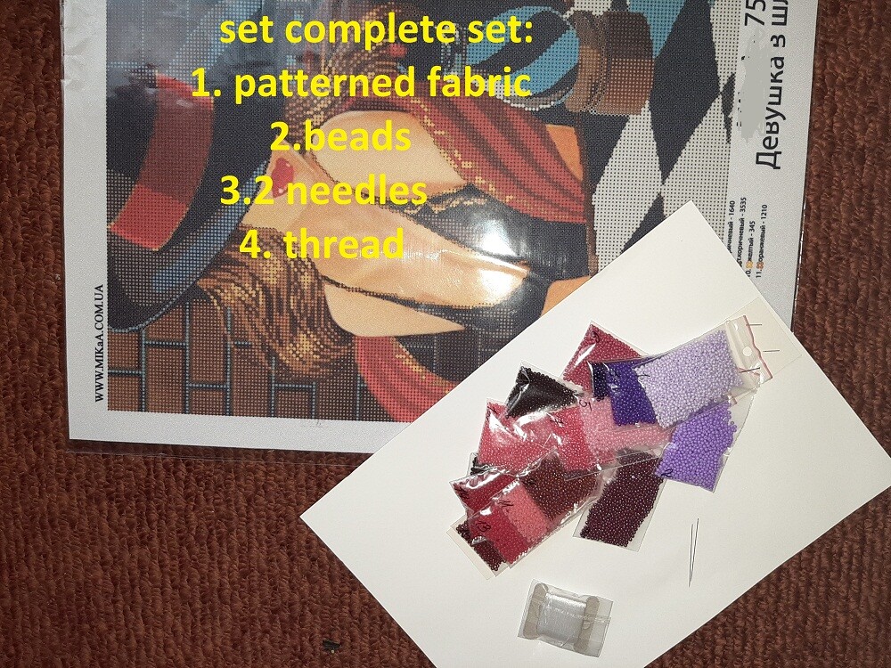 HOT DIY Bead Embroidery Kit Needlepoint Beading Beadwork Melody wind