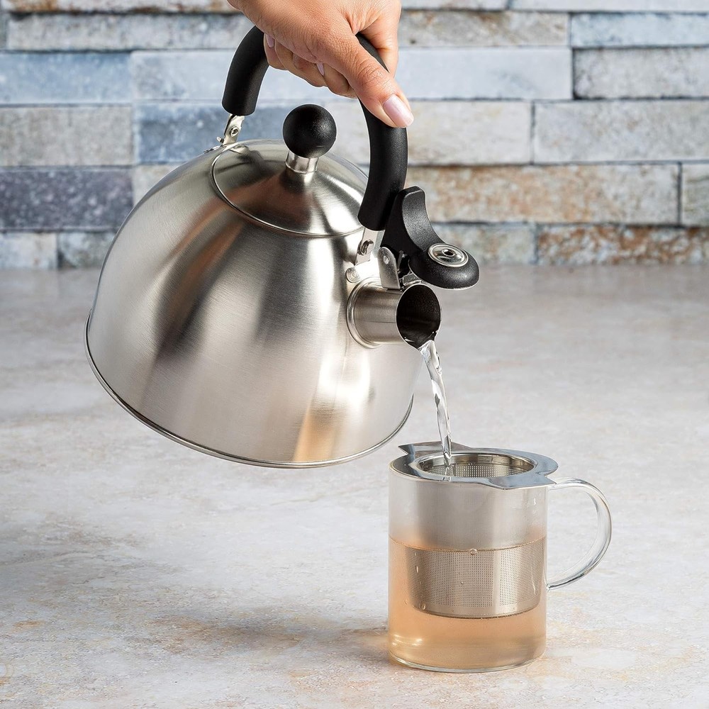 Classic 1.5-Quart Food Grade Stainless Steel Tea Kettle with Cool Touch Handle