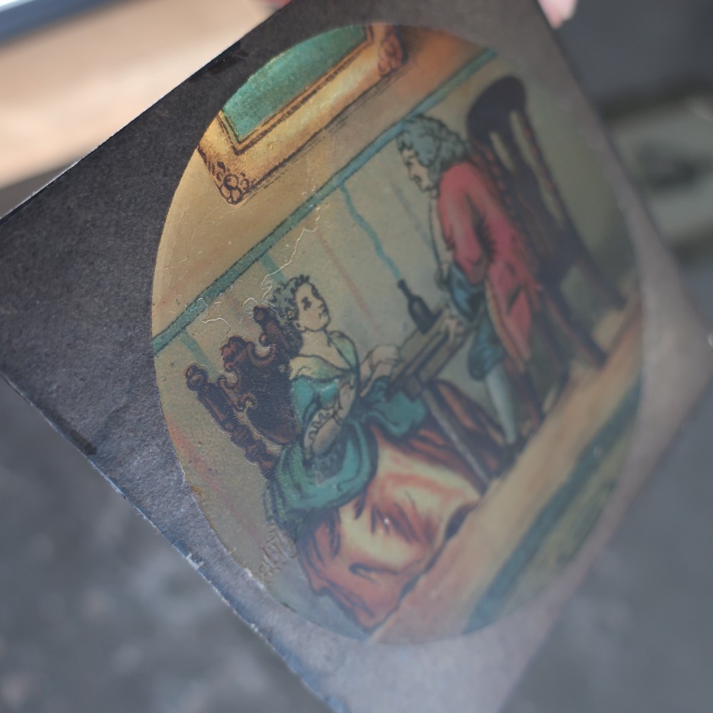 Antique Magic Lantern Slide - John Gilpin circa 1850-1880