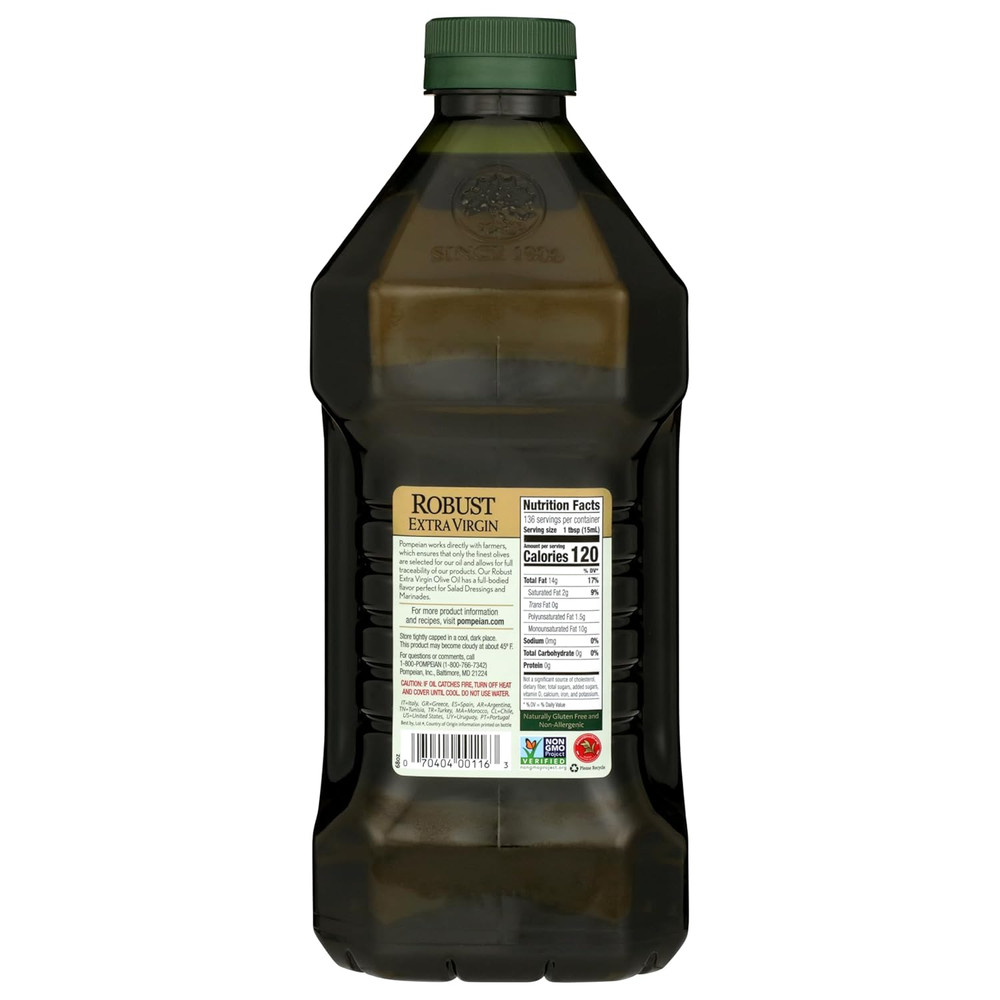 Robust Extra Virgin Olive Oil, Contains Polyphenols, First Cold Pressed, 68 Fl O
