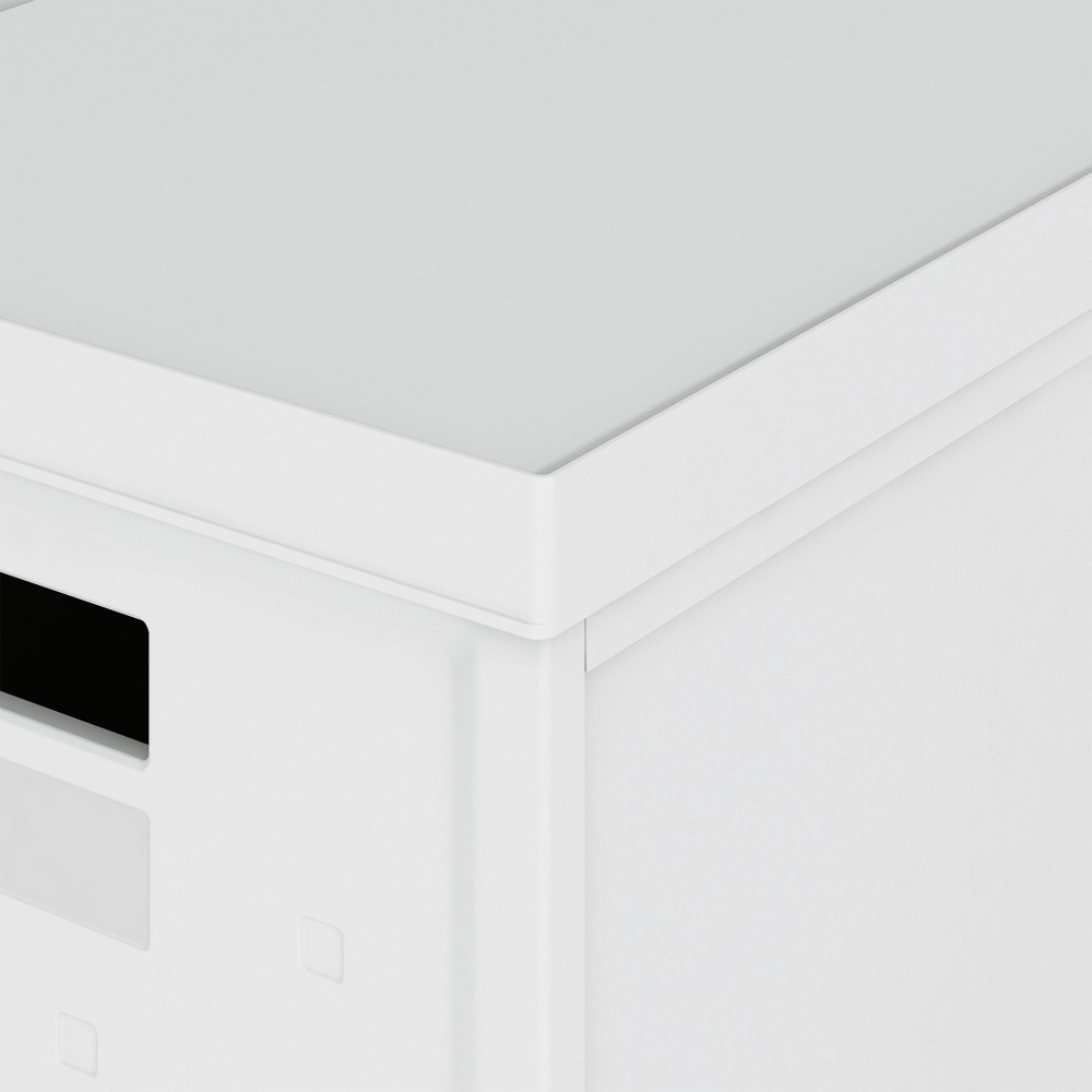 Set of 2 Stackable Rolling Storage File Boxes,Portable Office/Home Organizer