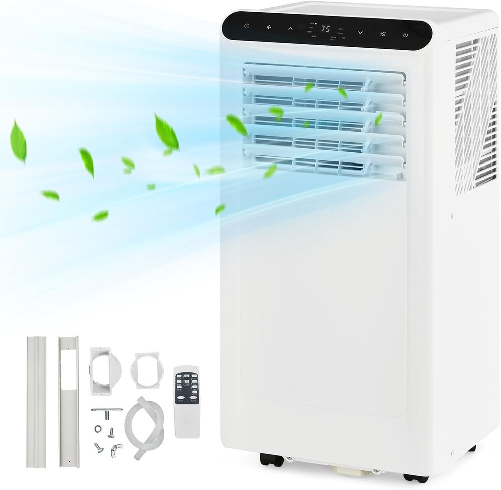 8000BTU Portable Air Conditioner 350 Sq.ft 4-in-1 AC Cooling Dehumidifier Remote