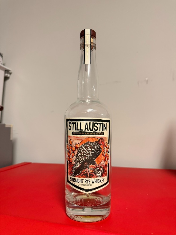 Still Austin Ruby Red Empty Bourbon Bottle Stacey Swann Artwork Rare!!