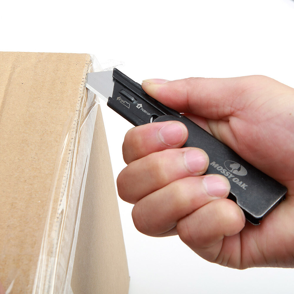 MOSSY OAK 2 Pack Folding Pocket Utility Knife Set Quick Change Blade Frame Lock