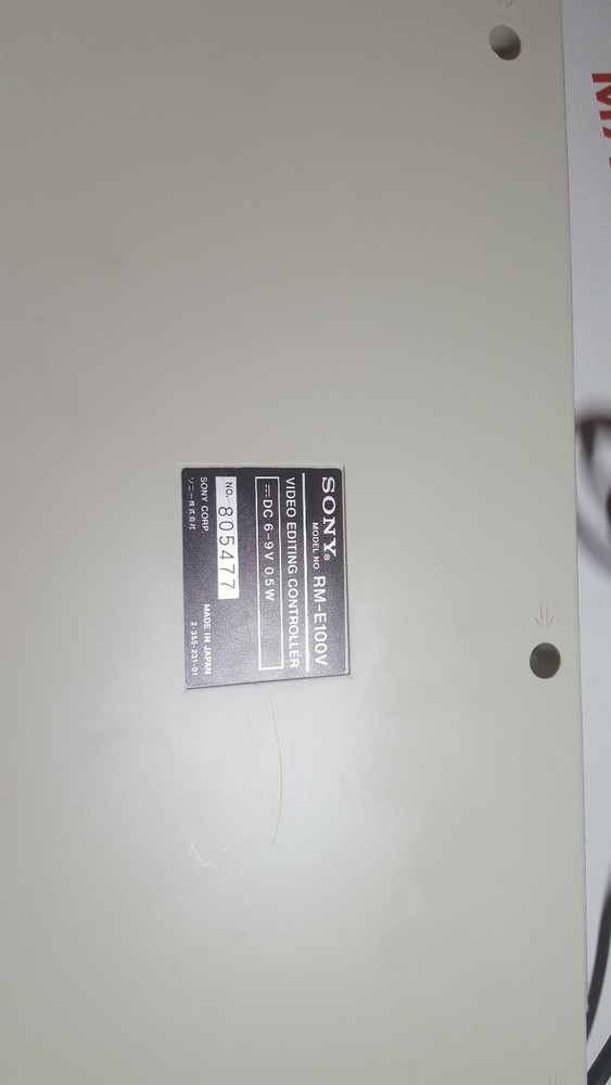 Vintage Sony RM-E100V Analog Video Editing Controller