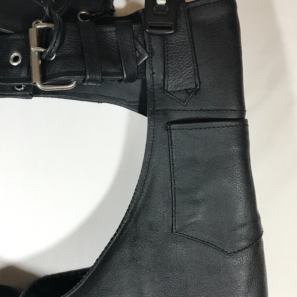 Leather chaps for motorcycle riders Highway Hawks Size Large