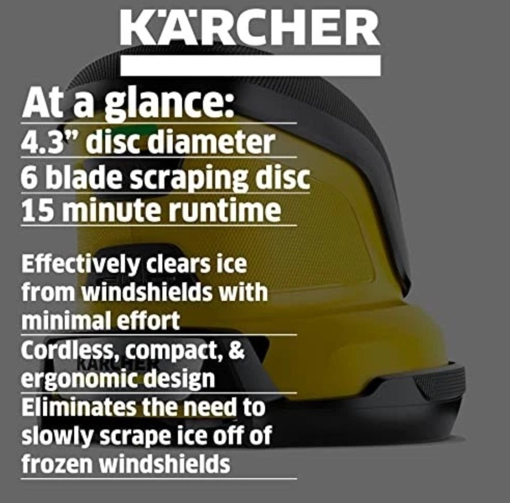 Kärcher - EDI 4 Cordless Electric Handheld Ice Scraper - Rotating Disc