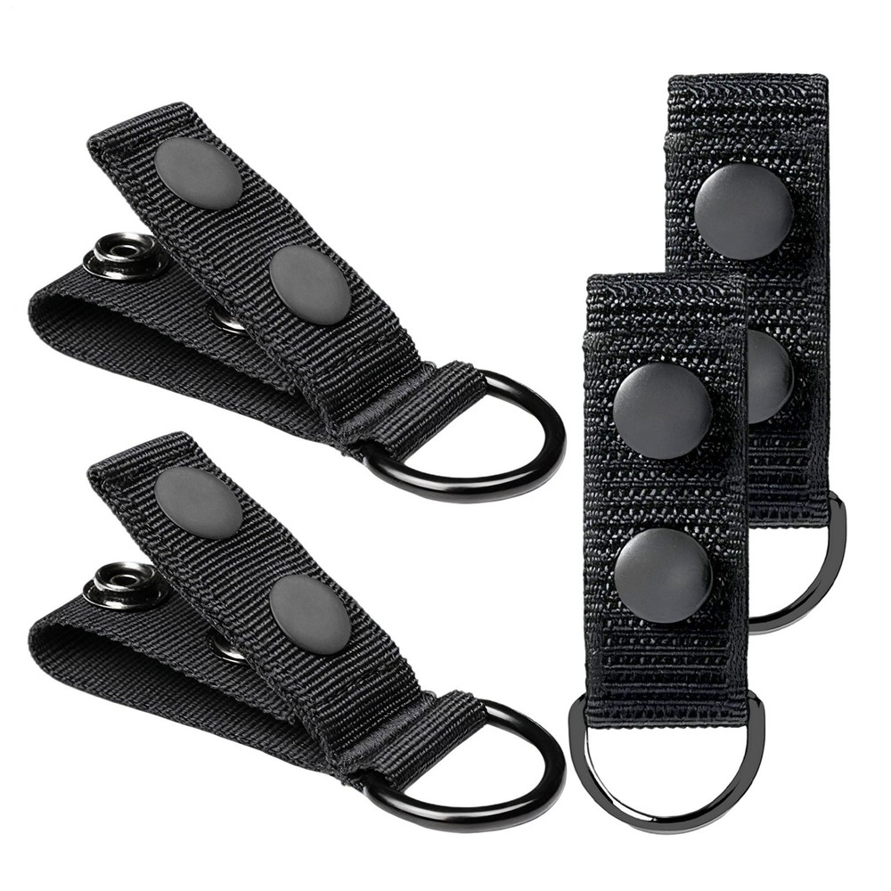 4PCS Tactical Duty Belt Keeper With Double Snaps Security Tactical Belt Keepers