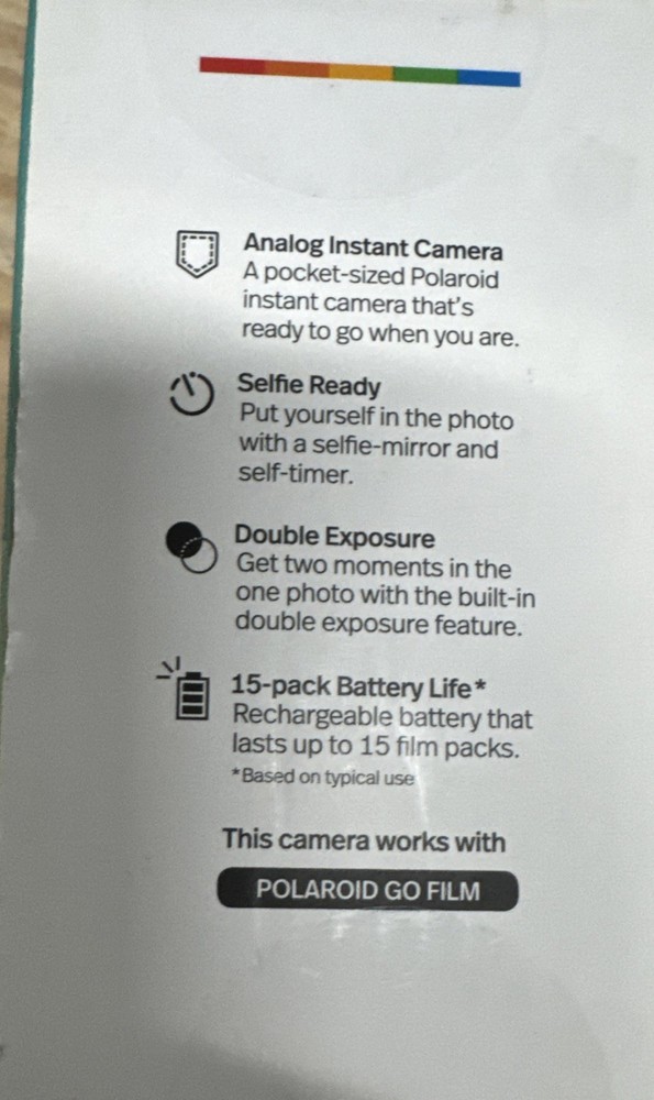 Polaroid Go Instant Camera - Black NEW