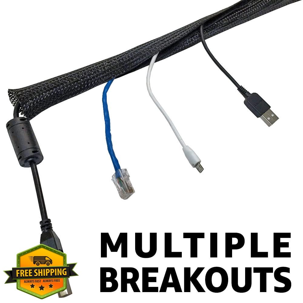 Electriduct 2.5" Side Entry Cable Wrap Black 10ft