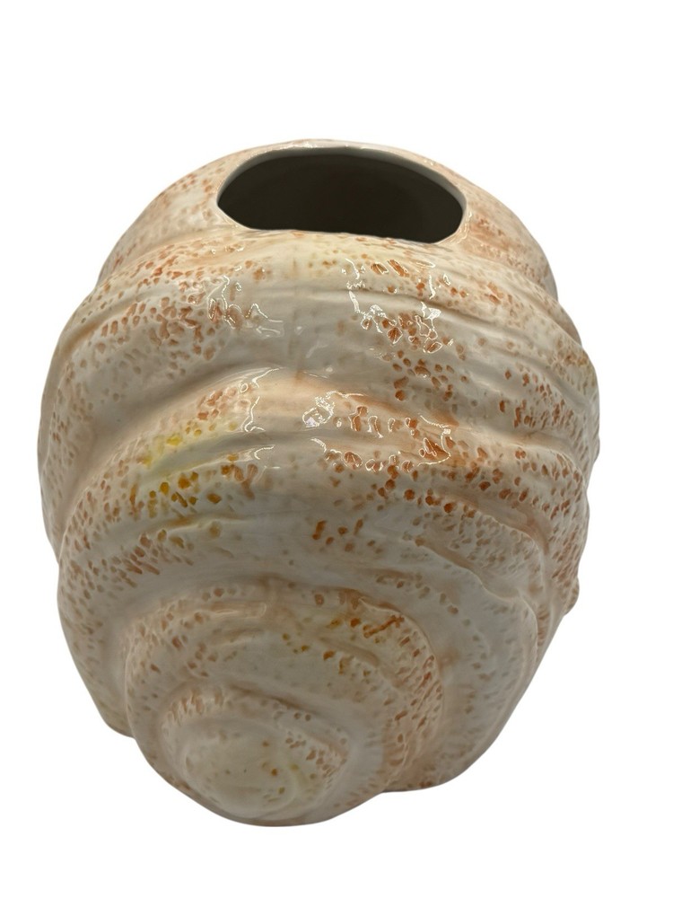 🐚🐚Vintage 80s Conch Sea 🌟Shell Tissue Box Cover Ceramic Pottery￼🐚🐚