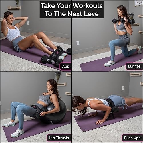 Exercise Hip Thrust Belt - Glute Trainer for Home Workouts with Extra Padding