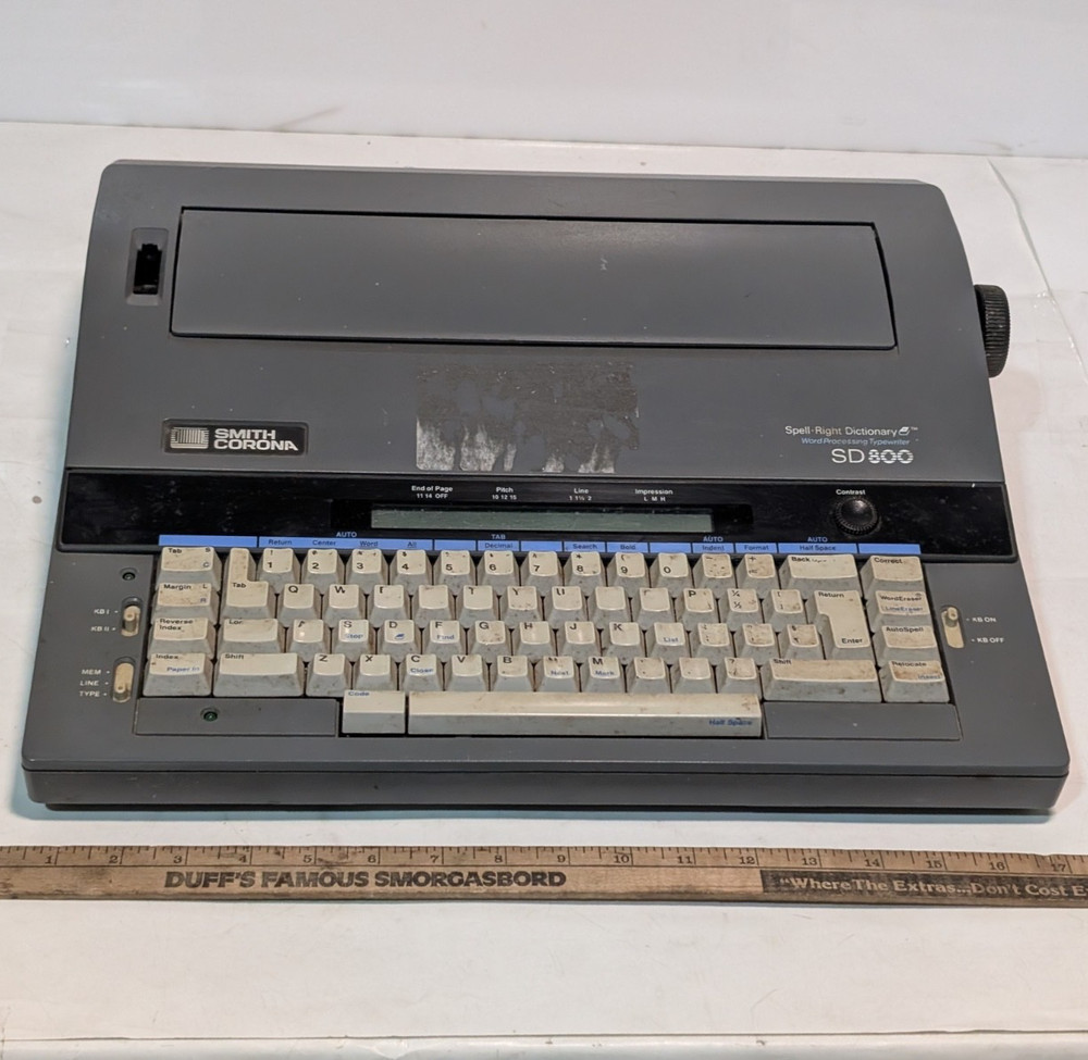 Smith Corona SD800 Word Processing Electric Typewriter, Powers On