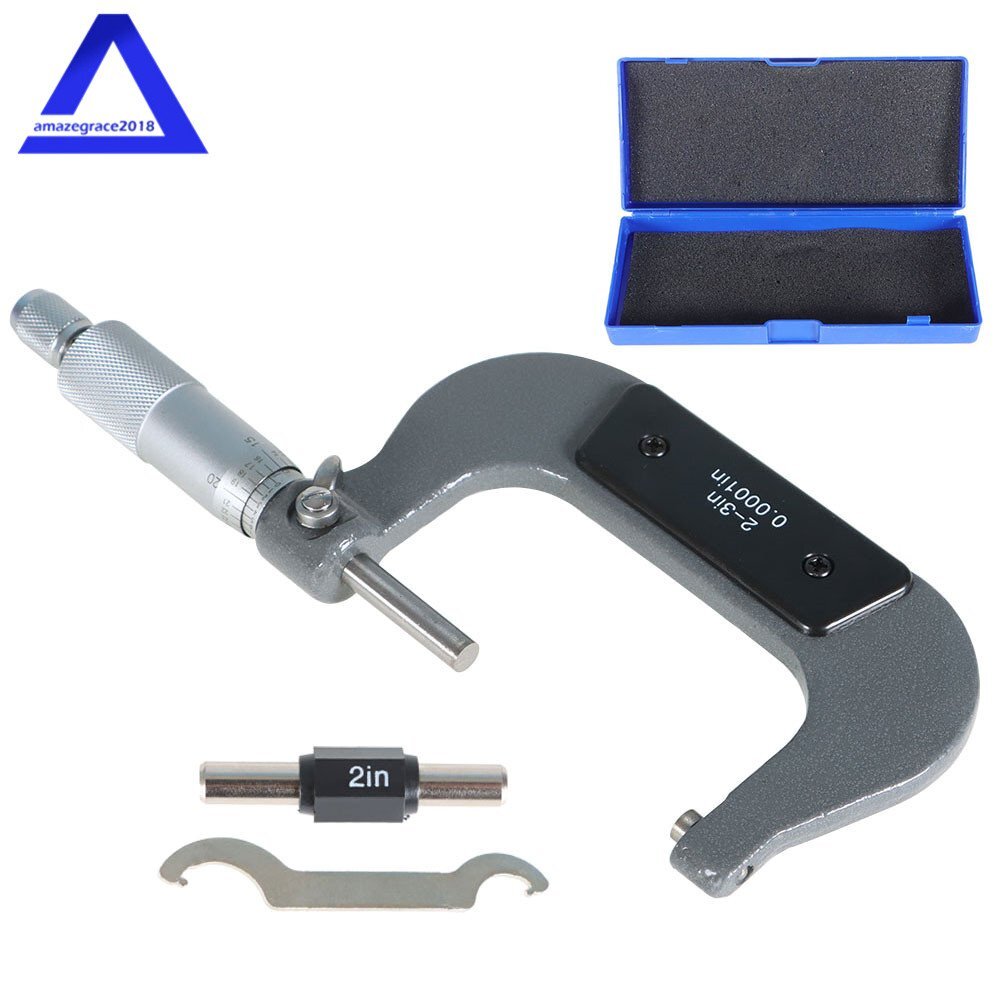 Outside Micrometer 2-3"/0.0001" Carbide Tipped Precision Micrometer - NEW
