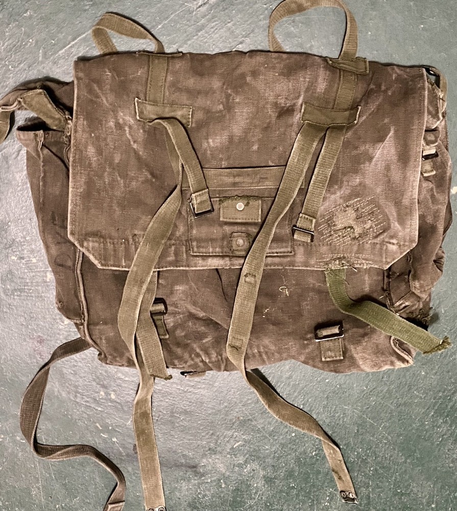 British Army 58 Pattern Large Pack Olive Drab Webbing, No Shoulder Straps (D)