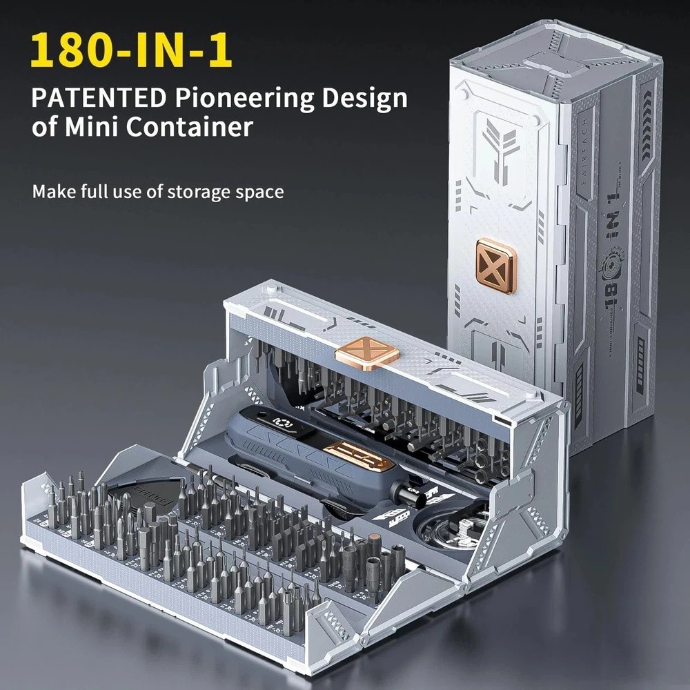 Battery/Electric/Rechargable 180PC Screwdriver Set Repair PC Computer Tech Tools