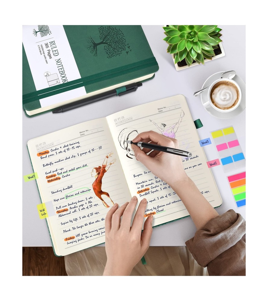 Lined Journal Notebook -365 Pages A5 Thick Journals for Writing Ruled Noteboo...