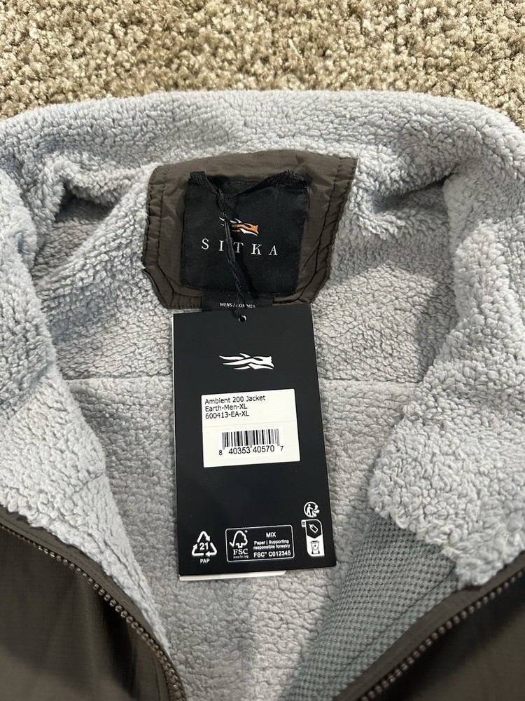 Sitka Mens XL Ambient 200 Jacket - Earth ,