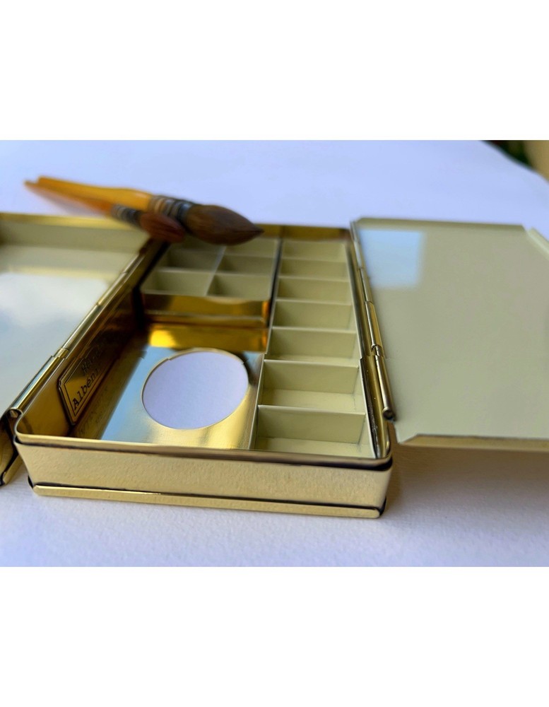 Watercolour Brass Travel Paint Box