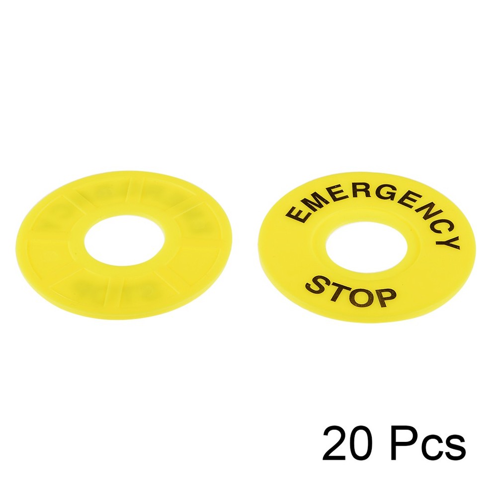 20Pcs 22mm Inner Diameter Emergency Stop Sign For Push Button Switch