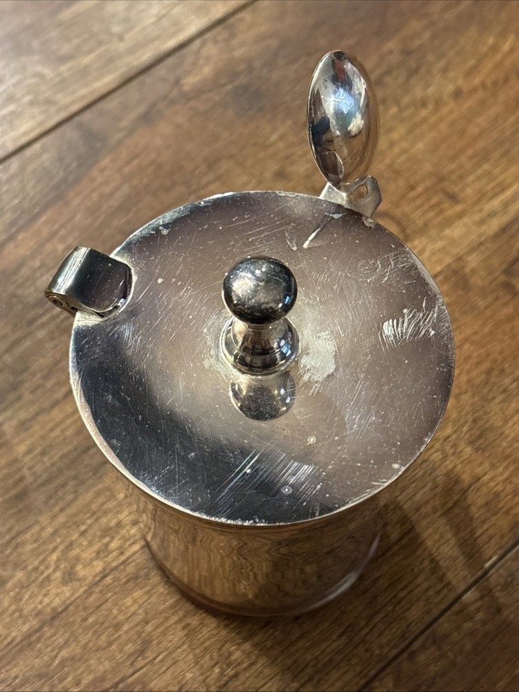 Restoration Hardware Hampton Silver Plate Lidded Jam Pot Complete