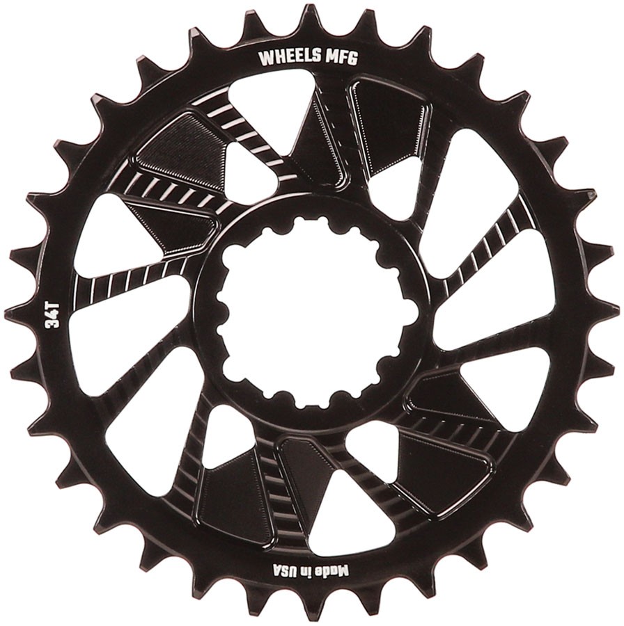 Wheels Manufacturing 34t Aluminum Direct Mount Chainring for Hyperglide+ -
