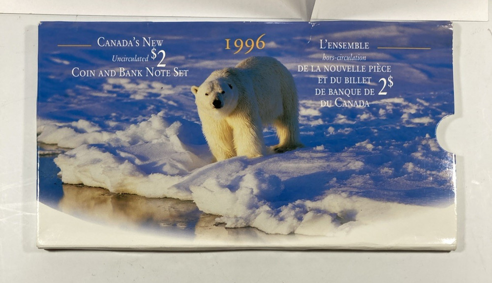 1996 Canada $2 Coin and Bank Note Set. OGP.