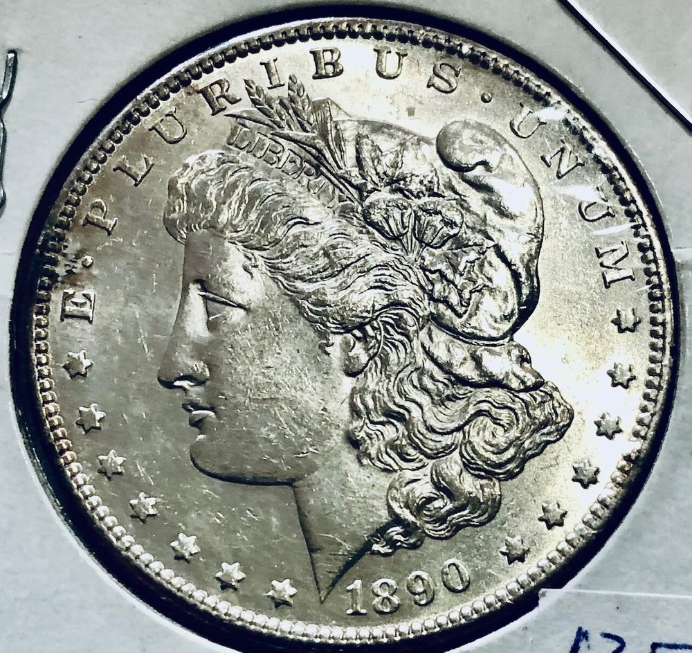 1890-S Morgan Silver Dollars BU Details