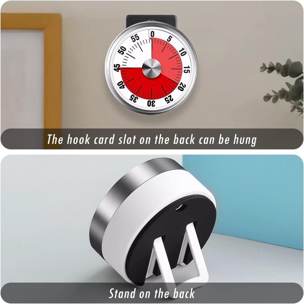 Visual Kitchen Timer - Silent Countdown Clock for Productivity & Task Management