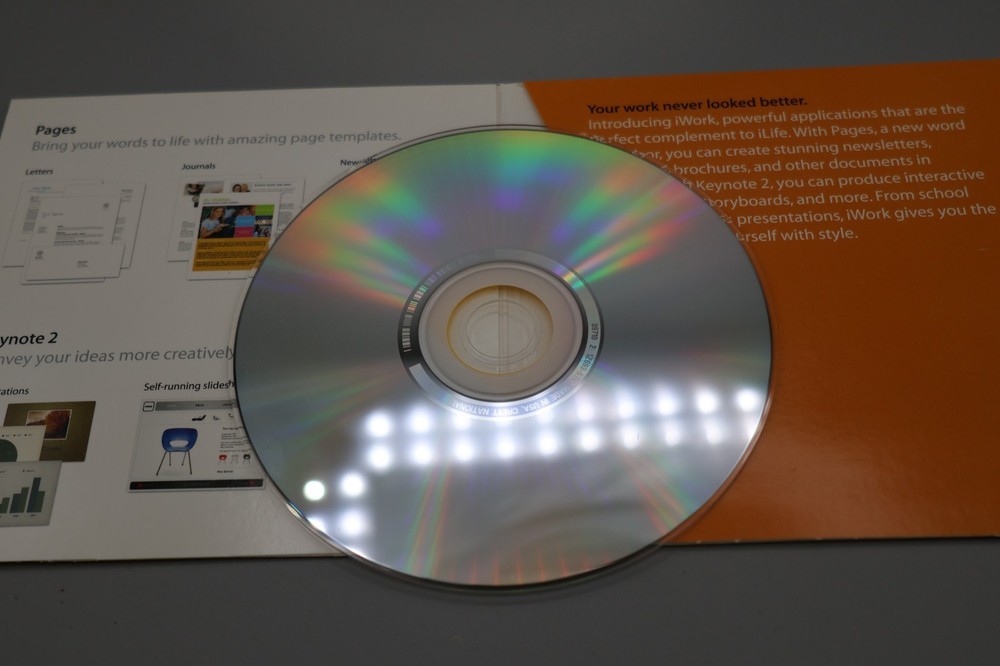 2005 iWork 05 Mac Macintosh 1.0.1 Install Office Software Disc CD ONLY