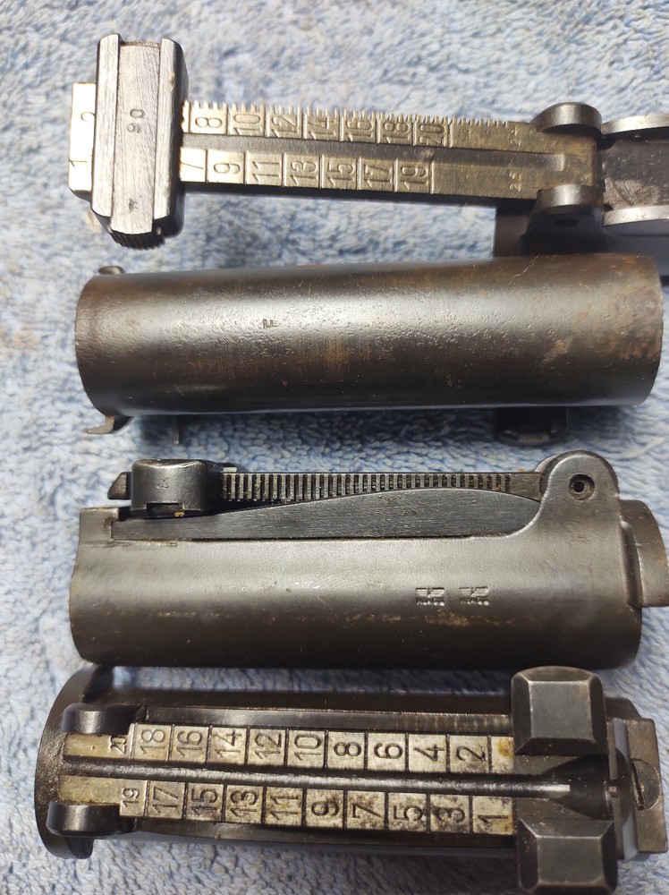 WW2 German K98 Mauser Complete Rear Sight Base, Sight, Ramp, Spring - MM