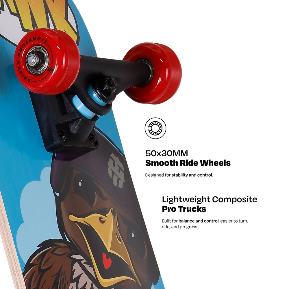 Series 31" Skateboard for Beginners, First Time Skateboarder, Hawk